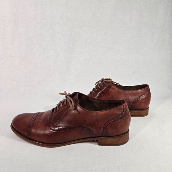 Cole Haan Mackenzie Brown Leather Oxford Shoes - Picture 2 of 16